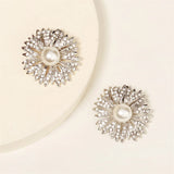 Efily Flower Rhinestone Shoe Clip Decorations for High Heels