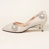 Efily Flower Rhinestone Shoe Clip Decorations for High Heels
