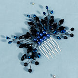 Efily Flower Hair Comb Pearl Rhinestone Hair Accessories for Bride Wedding Tiara