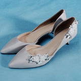 Efily Fabric Flower High Heels Shoe Clip Wedding Shoe Buckles