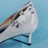 Efily Fabric Flower High Heels Shoe Clip Wedding Shoe Buckles