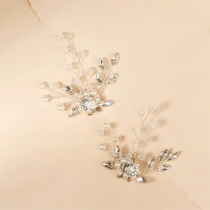 Efily Pearl Crystal Shoe Clips Rhinestone Wedding Shoe Decorations