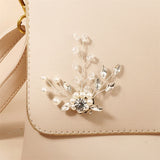 Efily Pearl Crystal Shoe Clips Rhinestone Wedding Shoe Decorations