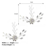 Efily Pearl Crystal Shoe Clips Rhinestone Wedding Shoe Decorations