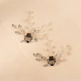 Efily Pearl Crystal Shoe Clips Rhinestone Wedding Shoe Decorations