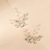 Efily Pearl Crystal Shoe Clips Rhinestone Wedding Shoe Decorations