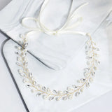 Efily Pearl Rhinestone Headband Bridal Hair Accessories for Women Bride