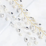 Efily Pearl Rhinestone Headband Bridal Hair Accessories for Women Bride