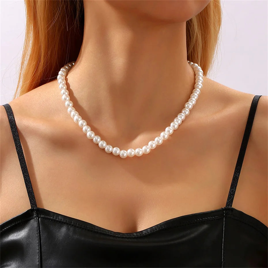 Efily Pearl Back Drop Necklace Wedding Accessories Spider Pendant