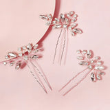 Efily Pearl Bridal Flower Hairpins for Women Bride Headdress