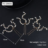 Efily Pearl Bridal Flower Hairpins for Women Bride Headdress