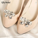 Rhinestone Butterfly Shoe Clips Crystal Bride Accessories