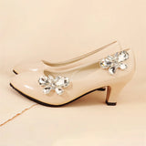 Rhinestone Butterfly Shoe Clips Crystal Bride Accessories