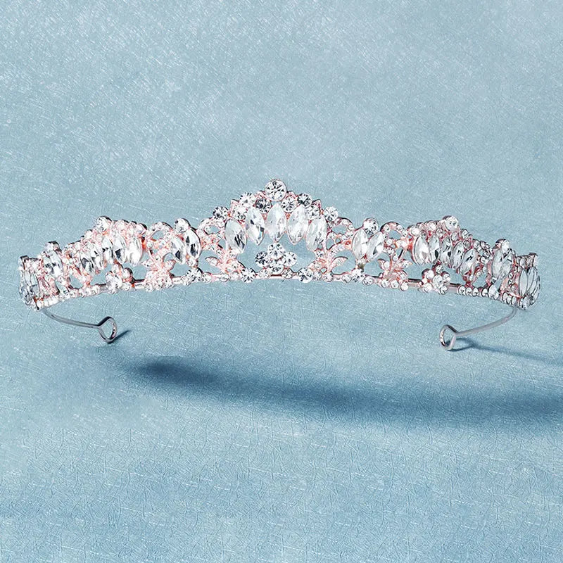 Rhinestone Crown Hair Accessory for Women Wedding Bridal Tiara