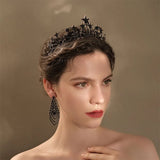 Efily Rhinestone Star Bridal Crown Wedding Hair Accessories