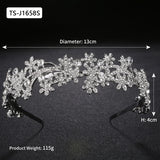 Efily Rhinestone Wedding Headband Silver Crystal Tiaras Bridal Hair Accessories