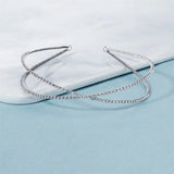 Efily Rhinestone Wedding Headband Silver Crystal Tiaras Bridal Hair Accessories