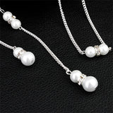 Efily Pearl Back Necklace Women Body Jewelry
