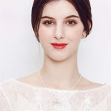 Efily Pearl Back Necklace Women Body Jewelry
