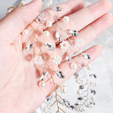 Crystal Headbands for Women Pearl Bridal Hair Jewelry Bride Headpiece
