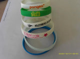100PCS Silicone Bracelets Cheap Pack Wristbands Ads