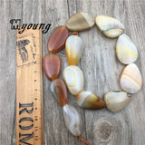 Brown Stripe Agates Beads, Polished Agat Beads for DIY Jewelry