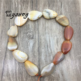 Brown Stripe Agates Beads, Polished Agat Beads for DIY Jewelry