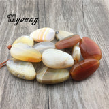 Brown Stripe Agates Beads, Polished Agat Beads for DIY Jewelry