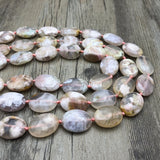 Cherry Quartz Egg Shape Beads, Agates Stone Nugget Loose Beads