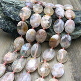 Cherry Quartz Egg Shape Beads, Agates Stone Nugget Loose Beads