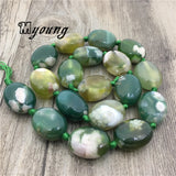 Green Cherry Agates Stone Nugget Beads