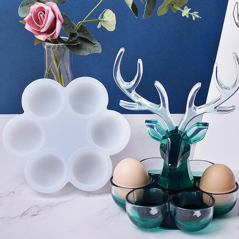 Egg Storage Box Resin Mold Elk Jewelry Holder Silicone Mould