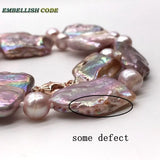 Purple Baroque Pearls Bracelet 8mm Beads Natural Freshwater DIY Party Jewelry