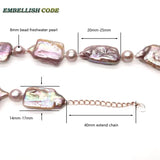 Purple Baroque Pearls Bracelet 8mm Beads Natural Freshwater DIY Party Jewelry