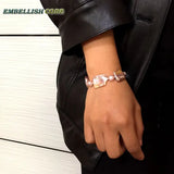 Purple Baroque Pearls Bracelet 8mm Beads Natural Freshwater DIY Party Jewelry