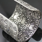 African Vintage Silver Plated Elephant Ganesha Bracelet