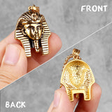 Egypt Pharaoh Long Men Necklace Pendant Chain Hip Hop Stainless Steel Jewelry