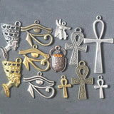 Egyptian Cross Beetle Nefertiti Charms Pendant Set for Jewelry Making