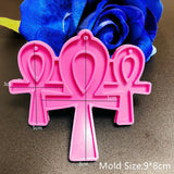 Egyptian Cross Earrings Silicone Mold for DIY Crafts