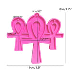 Egyptian Cross Earrings Silicone Mold for DIY Crafts