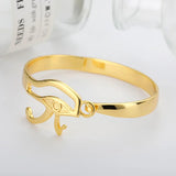 Egyptian Evil Eye Bracelet Bangle Stainless Steel African Bracelet