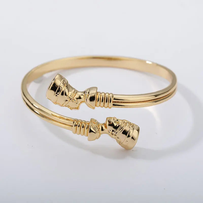 Egyptian Queen Nefertiti Bracelet for Women Stainless Steel