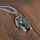 Egyptian Pharaoh Pendant Necklace Vintage Stainless Steel Long Chain Punk Jewelr