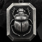 Egyptian Scarab Amulet Pendant Necklace Men's Retro Style Sweater Chain