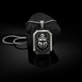 Egyptian Scarab Amulet Pendant Necklace Men's Retro Style Sweater Chain