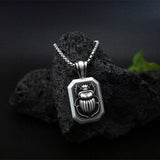 Egyptian Scarab Amulet Pendant Necklace Men's Retro Style Sweater Chain