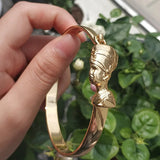 Nefertiti Bangles Egypt Couple Bracelets HipHop Punk Jewelry Gift