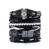 Vintage Multi-layer Red Leather Bracelet Gothic Punk