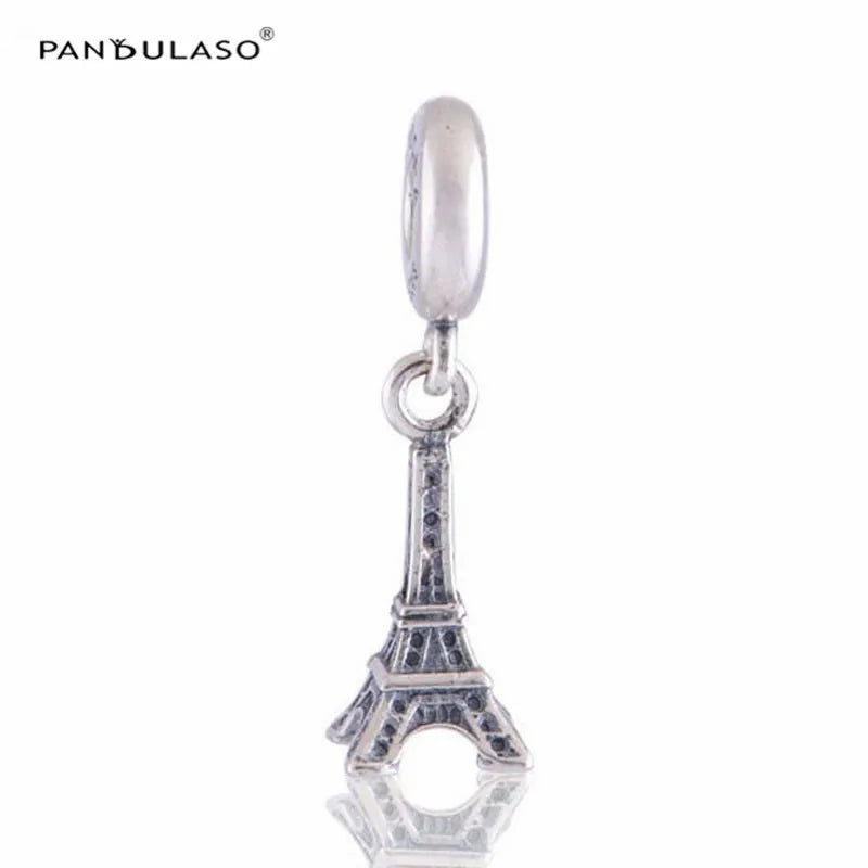 Eiffel Tower Charms Sterling Silver Bead DIY Jewelry