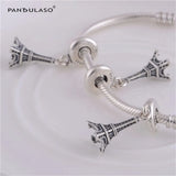 Eiffel Tower Charms Sterling Silver Bead DIY Jewelry